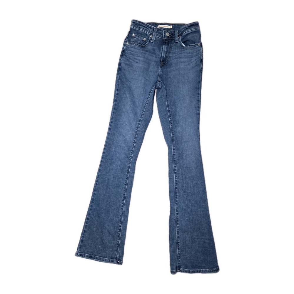 Levi's 725 High Rise Bootcut Jeans Women's Size 25 Medium Wash Stretch Denim
